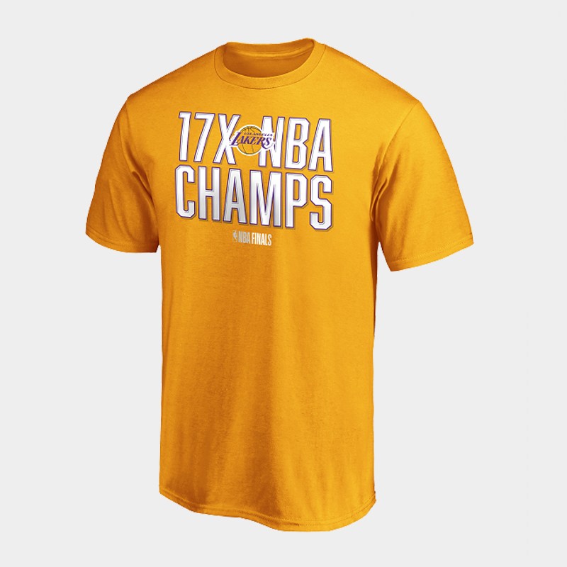 Men's Los Angeles Lakers NBA 2020 Always Prepared Finals Champions Gold Basketball T-Shirt YBX5883VE